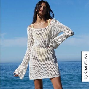 *New With Tags* LA HEARTS - Elena Crochet Boat Neck Mini Dress